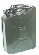 stalen jerrycan 20 liter - brandstofkan - vloeistofkan - vloeistoftank - metalen kan - benzine kan