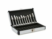 wolfraamcarbide frees set - 10 delig metaalfrees - frezen - stopfrezen - snijgereedschap - geko