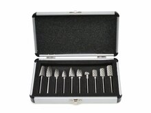 wolfraamcarbide frees set - 10 delig metaalfrees - frezen - stopfrezen - snijgereedschap - geko