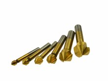 conische verzinkboorset - 6,3 tot 20,5 mm - afbraamboren - 3 dlg - boor set - verzinkfrees - geko