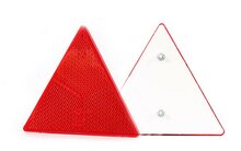 reflector driehoek rood - 150x138mm - reflector - reflectieplaat - waarschuwing reflector - was