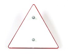 reflector driehoek rood - 150x138mm - reflector - reflectieplaat - waarschuwing reflector - was