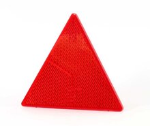 reflector driehoek rood - 150x138mm - reflector - reflectieplaat - waarschuwing reflector - was