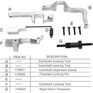 bmw&nbsp;mini peugeot en citroen - 1.4 vti - 1.6 thp 16v (N12 -&nbsp;N14 -&nbsp;R55) - kettingspanner en krukasbevestigin