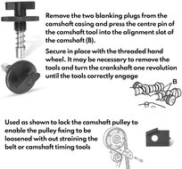 Alfa&nbsp;145 - 146 -147 - 155 - 156&nbsp;- Fiat en Lancia - benzine en diesel afstelset&nbsp;OEM 1 860 876 00&nbsp;-&nbsp; 1 860 771 000 -&nbsp;1.4 -&nbsp;1.6 -&nbsp;1.8 16V / 1.9 en&nbsp;2.4 liter distributiegereedschap