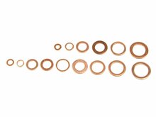 o-ringenset - koper ringen 150 delig - koperen ringen - geko