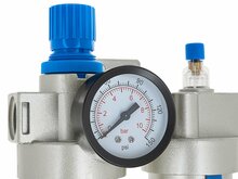 drukregelaar met filter en olienevelaar - compressor regelaar 1/2 duims  - reduceerventiel - geko