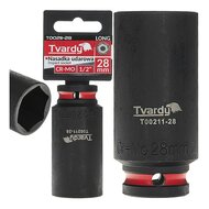 lange krachtdop 28 mm - 1/2 duims aansluiting - slagdop - impact dop - rateldop - dop - tvardy