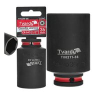 lange krachtdop 36 mm - 1/2 duims aansluiting - slagdop - impact dop - rateldop - dop - tvardy