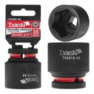 krachtdop 36 mm - 3/4 duims aansluiting - slagdop - impact dop - rateldop - dop - tvardy