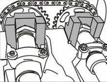 1.8 - 2.1 CDi mercedes m651 diesel krukaspoelie-blokkeergereedschap&nbsp;- afstellen van de nokkenastiming&nbsp;- bj 2009 -