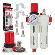 drukregelaar met filter en olienevelaar - compressor regelaar 1/4 duims  - reduceerventiel - tvardy