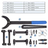 vag 2.5 -&nbsp;2.8 -&nbsp;3.0 -&nbsp;3.2 en Porsche 3.0 - audi - volkswagen - blokkeersleutels - nokkenastandwiel sleutel