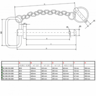 borgpen 19x165 mm - gatenbalk pen - borgpin - borg pen - novio