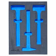 foam inlay voor 3 hamers - schuim inlegbak&nbsp;- gereedschapswagen inleg foam&nbsp;- asta