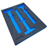 foam inlay voor 3 hamers - schuim inlegbak&nbsp;- gereedschapswagen inleg foam&nbsp;- asta