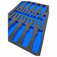 foam inlay voor 8 schroevendraaiers - schuim inlegbak&nbsp;- gereedschapswagen inleg foam&nbsp;- asta