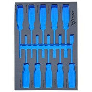 foam inlay voor 8 schroevendraaiers - schuim inlegbak&nbsp;- gereedschapswagen inleg foam&nbsp;- asta