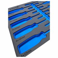 foam inlay voor 8 schroevendraaiers - schuim inlegbak&nbsp;- gereedschapswagen inleg foam&nbsp;- asta