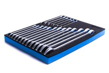 foam inlay steekringsleutel set 19 delig - 6 tot 24 mm - ringsteeksleutel - ringsleutels - steeksleutels - asta