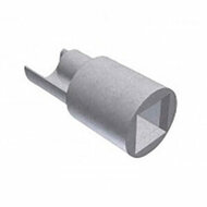 kederbuis - adapter onderstop opspanbuis - onderste adapter voor zeilspanningsprofiel fi27mm vierkant 