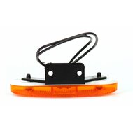 oranje led zijmarkeringslamp met houder - 2x led contourlamp - led zijlamp - breedtelamp - was