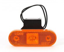 oranje led zijmarkeringslamp met houder - 2x led contourlamp - led zijlamp - breedtelamp - was