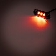 led zijmarkeringslamp donker rood 3x led - contourlamp - zijlamp - markeringslamp
