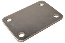 120x80 mm stroppenplaat - montageplaat - stalen plaat - klemplaat