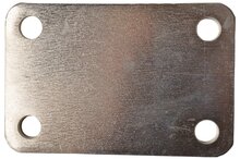 120x80 mm stroppenplaat - montageplaat - stalen plaat - klemplaat