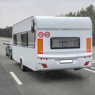 maximale snelheidssticker 60 km/h - snelheid sticker 200 mm - snelheidsbeperking sticker - klasse 2