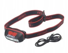 oplaadbare hoofdlamp - 150 lumen ledlamp - koplamp - bouwlamp - werklamp - amio