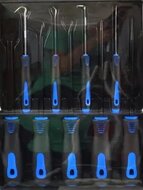 9 delig keerring trekker - haken en schrapers set - o-ringen verwijder set - pick en hook set - precisiehaak