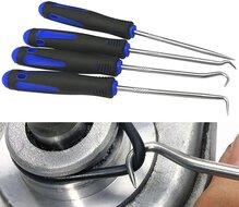 9 delig keerring trekker - haken en schrapers set - o-ringen verwijder set - pick en hook set - precisiehaak