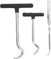 3 delig haken set&nbsp;recht en s vorm - o ringen verwijder set - afdichtring verwijderaar - Keerring trekker - haakset - precisie 