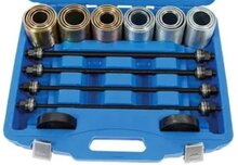 draagarm rubber (de)montage set - bus persset - kogellager pers - wiellager demontageset - keerring montage 