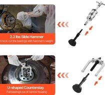 binnenlager trekker set - poelietrekker 16 delig - kogellagertrekker - lagertrekker - wiellager trekset