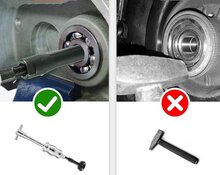 binnenlager trekker set - poelietrekker 16 delig - kogellagertrekker - lagertrekker - wiellager trekset