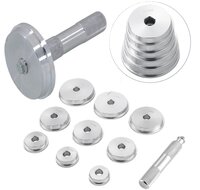 keerring montage set - 10 delig slagset lagers&nbsp;- lager montage set - wiellager pers en druk set - slagschijf - slagadapater&nbsp;