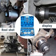 wiellager montage en demontage set - 34 delige persschijven - drukschijven&nbsp;&nbsp;- universele lager montage - lagerada