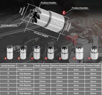 8 delige diesel verstuiverzitting reiniger -&nbsp;injector cleaner - verstuiver zitting schoonmaak set - koolstof frees - freesset
