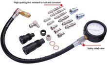 19 delige diesel compressiemeter - druk&nbsp;tester - compressie meter - drukmeter voor diesels