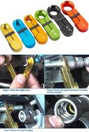 airco en brandstof leidingen demontage set - ontkoppel slangen set - brandstofleiding ontkoppeling - oliekoelerslangen 