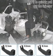 25 delig pneumatische diesel injector trekker set - verstuiver slagtrekker - verstuivertrekker - slag trekker verstuivers