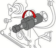 dieselpomp trekker voor de Hyundai en Kia crdi&nbsp;- hogedrukpomp poelie demontage set - poelietrekker hoge druk pomp