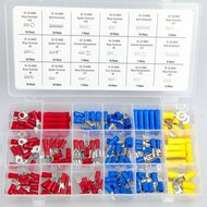 Kabelschoen set&nbsp;150 delig -&nbsp;kabelschoenen -&nbsp;krimpschoen -&nbsp;amp stekker