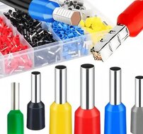 100 delig adereindhuls set - kabelschoen pen - blauw - 2.5mm&sup2; - kabelconnector - connector&nbsp;