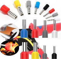 100 delig adereindhuls set - kabelschoen pen - blauw - 2.5mm&sup2; - kabelconnector - connector&nbsp;