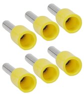 100 delig 6 mm adereindhuls geel - kabelschoen pen - adereind kabelschoenen - connector - connectoren
