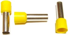100 delig 6 mm adereindhuls geel - kabelschoen pen - adereind kabelschoenen - connector - connectoren